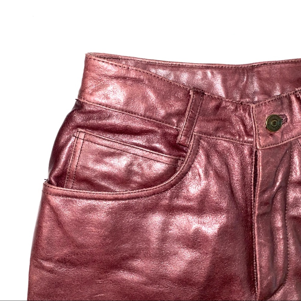 SOLD 💕Vintage Wilson’s Maxima Burgundy Leather Pants - Picture 11 of 16